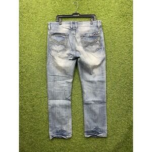 Helix Jeans Mens 36x30 Slim Straight Baggy Skater Y2K Buckle Cross Grunge Punk